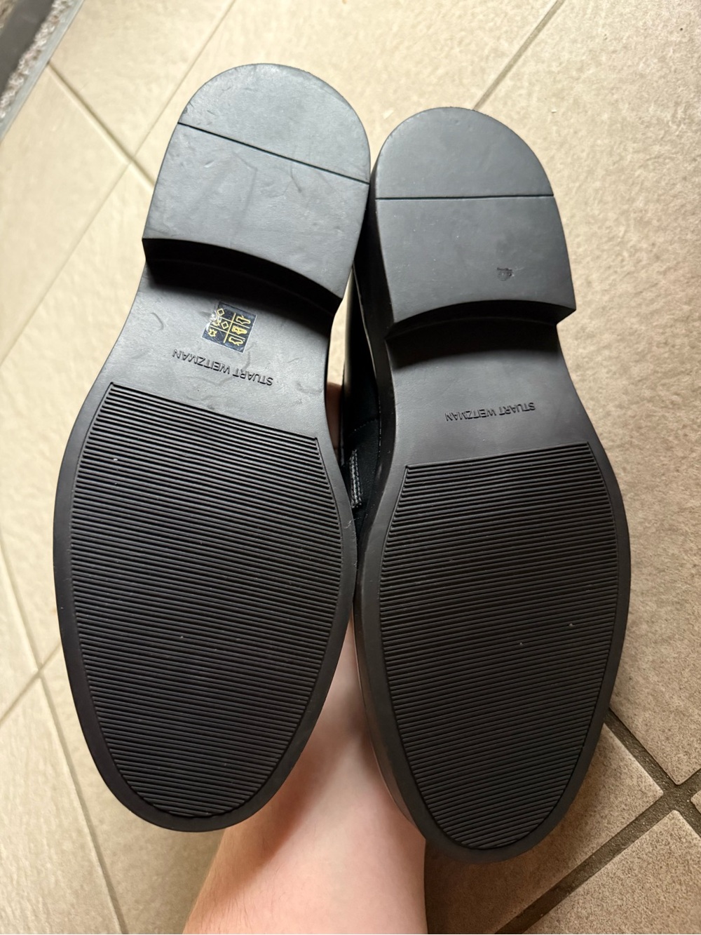 STUART WEITZMAN BRENNA LEATHER LOAFERS AS IS 37.5 - Picture 5 of 7